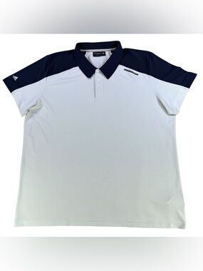 Adidas x Porsche Design Sport Golf Polo Shirt Men XXL Off White Navy Performance